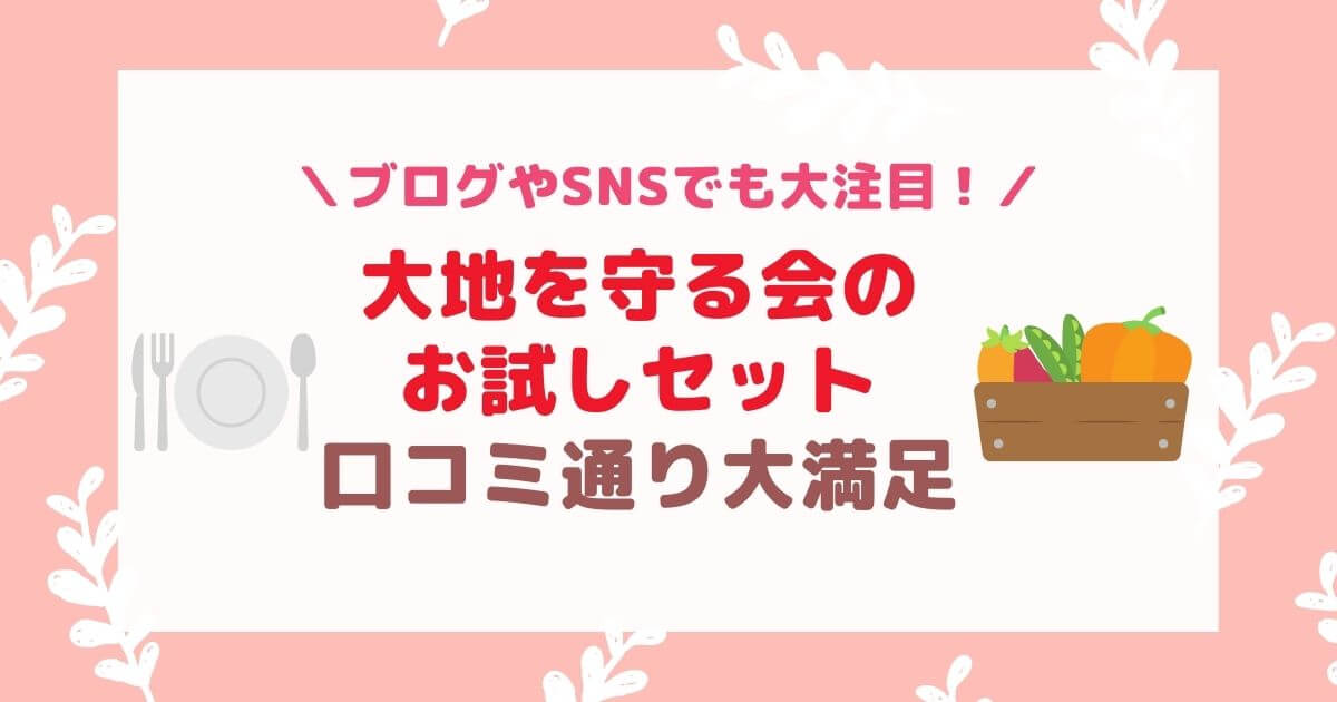 大地を守る会お試しセット ブログで紹介