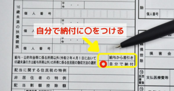 確定申告書の記入
